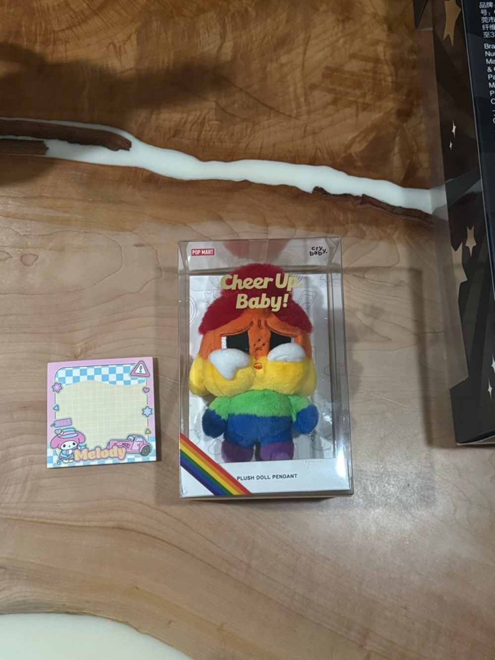 Cheer Up Baby! Rainbow Plush Doll Pendant by Pop Mart